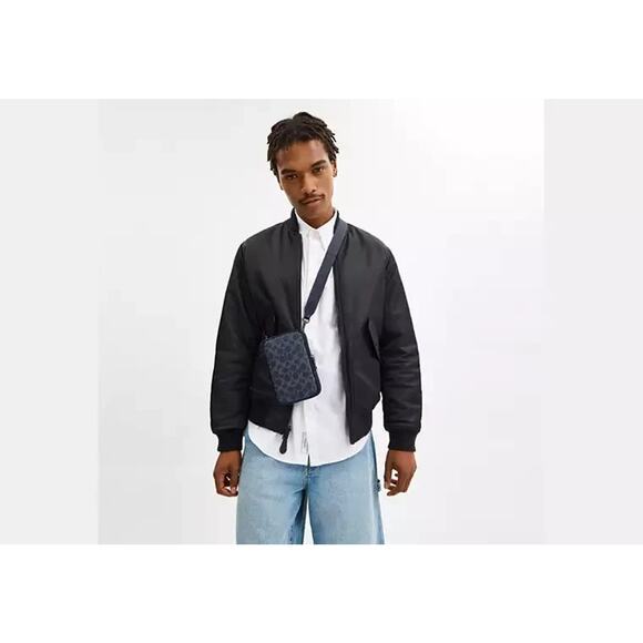 Coach Aden Crossbody Bag In Signature Canvas CW364, Light Denim - Picture 8 of 10